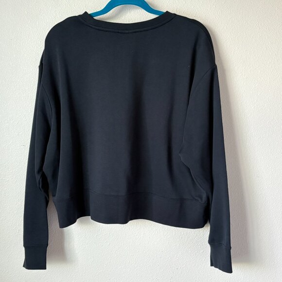 Nike Womens Future Femme Crop Fleece Black Sweatshirt Size XXL Embroidered Logo - Picture 2 of 14